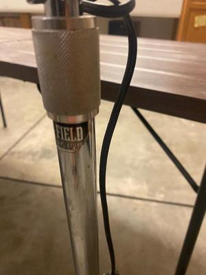 VINTAGE FLOOR LAMP, FOLDING TABLE & SIGN FOR KARATE PARKING/WAY