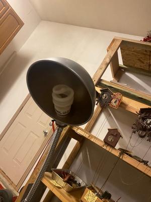 VINTAGE FLOOR LAMP, FOLDING TABLE & SIGN FOR KARATE PARKING/WAY