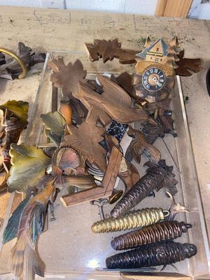 HUGE LOT OF COOKOO CLOCKS FOR PARTS OR REPAIR