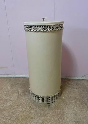 Vintage Metal Round Clothes Hamper