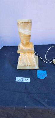 Alabaster and Marble Sphynx Lamp, 1950s As is