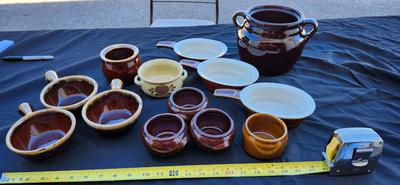 Beautiful Vintage Brown Drip Glaze American Pottery Lot