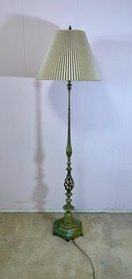 Vintage Brass Base Chair Lamp