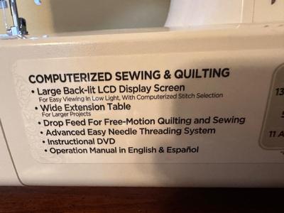 BROTHER Computerized Sewing and Quilting SQ9185
