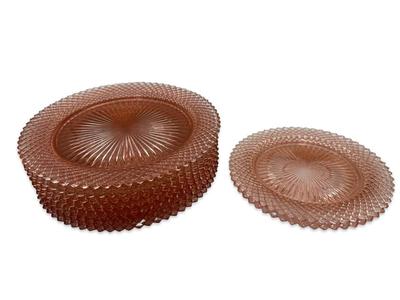“Miss American Pink” Depression Glass Dinner Plates
