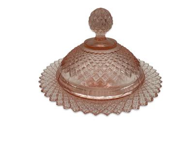 “Miss America Pink” Depression Glass Butter Dish