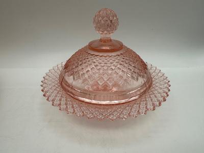 “Miss America Pink” Depression Glass Butter Dish