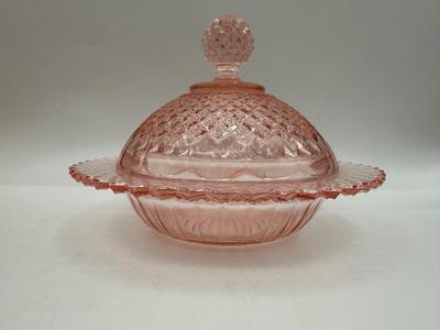 “Miss America Pink” Depression Glass Butter Dish