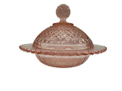 “Miss America Pink” Depression Glass Butter Dish
