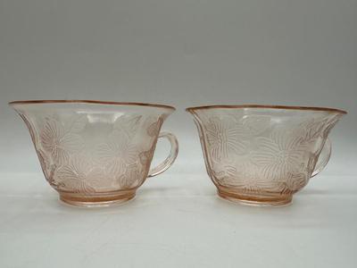 Pink Depression Glass DOGWOOD MacBeth-Evans Salvar