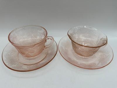 Pink Depression Glass DOGWOOD MacBeth-Evans Salvar