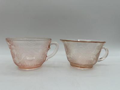 Pink Depression Glass DOGWOOD MacBeth-Evans Salvar