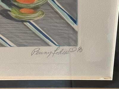 Known Artist Penny Feder Pencil Signed Edition 1/1 Etching/Engraving Artwork Frame Size 35" x 43" Preowned from an Estate
