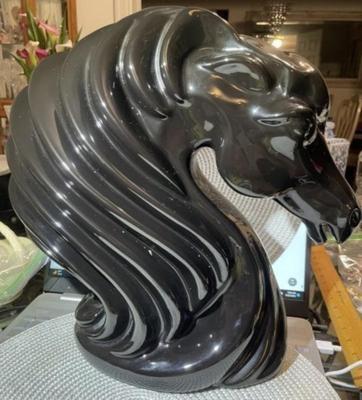 Vintage Huge HARRIS MARCUS-ENDEAVORS Large 13" Tall Horse Head Figure in VG Preowned Condition. Nicely Made!