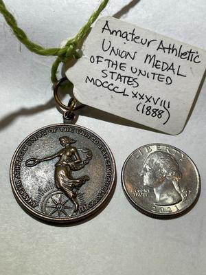 Scarce Original 1888 AAU Amateur Athletic Union of the United States Sports Bronze Medal as Pictured.