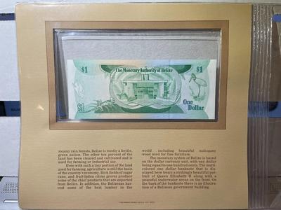 Belize 1 Dollar 1980 Banknote/Currency in Uncirculated Condition by Fleetwood as Pictured.