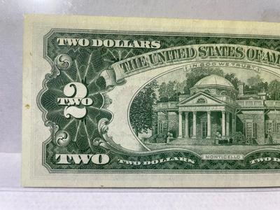 Series of 1963 $2 Dollar Bill-U.S. Red Seal-Low Serial #A14904869A Nice AU/Uncirculated Circulated Condition as Pictured.