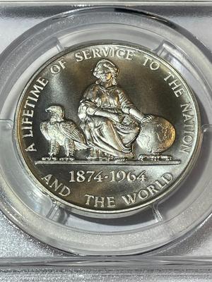 PCGS Certified 1964 MS67 Herbert Clark Hoover Heraldic Art Silver Medal (Regular Strike) as Pic'd.