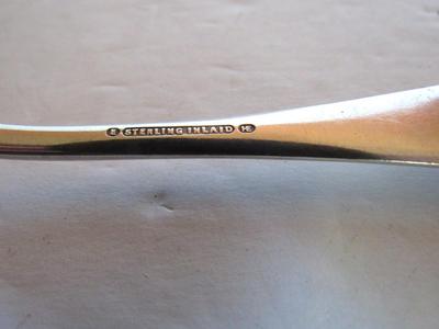 Antique Dinner Forks, Jac Rose Pattern, Sterling Inlaid, Holmes and Edwards, Set of 7