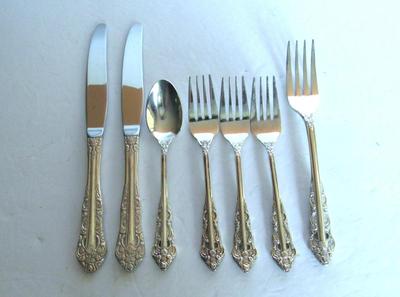 Vintage Silver Plate Flatware Pieces, Lillianne Pattern, Ecko, Korea