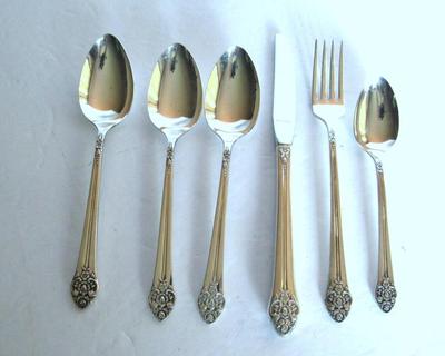 Vintage Silver Plate Lot, Plantation Pattern
