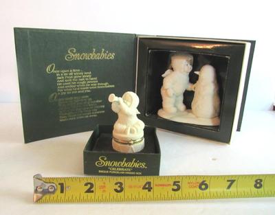 Older Dept 56 Snowbabies, Trinket Box and Figurine
