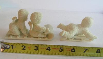 Vintage Dept 56 Snowbabies: Tobaggon and Sled