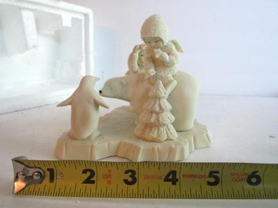 Vintage Dept 56 Snowbabies Baby on Polar Bear