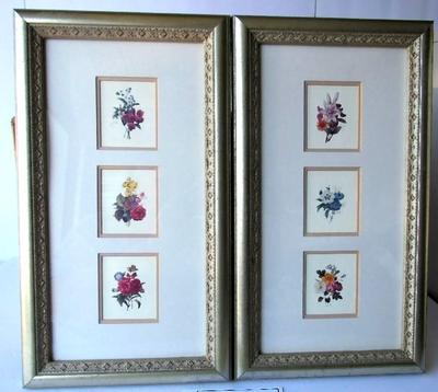Pair Pretty Floral Framed Pictures