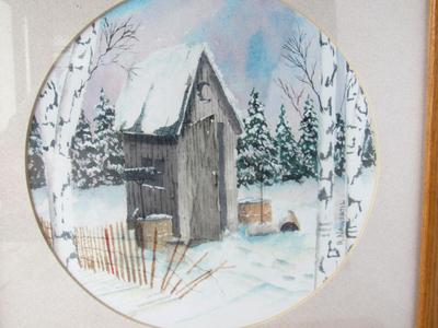 Nice Watercolor Framed Picture, About 12" Square