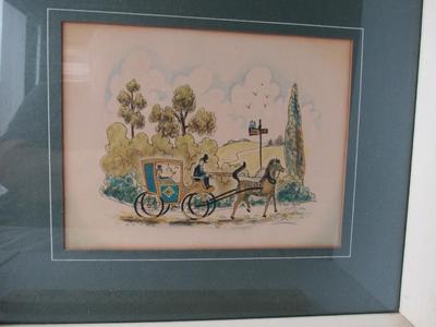 Vintage Horse and Carriage Framed Print