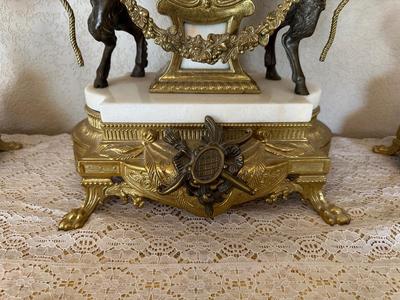 BREVETTATO ~ 3 Pc ITALIAN IMPERIAL CLOCK & MATCHING CANDELABRAS