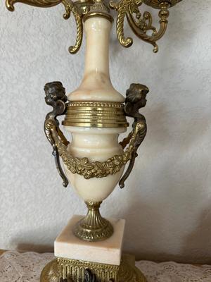 BREVETTATO ~ 3 Pc ITALIAN IMPERIAL CLOCK & MATCHING CANDELABRAS