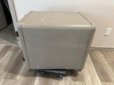 KEEP/SAFE COMBINATION FLOOR SAFE ON CASTERS (Has Combo)