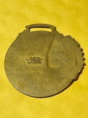 Antique 1907 Jamestown Tercentennial Exposition Watch Fob Indian w/Head Dress in Good Condition as Pic'd.