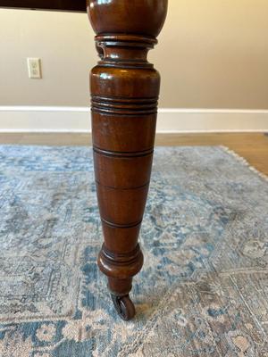 Antique Slide Out Leaves Dining Table