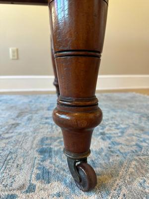 Antique Slide Out Leaves Dining Table
