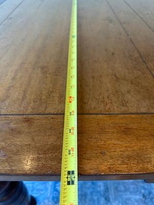 Antique Slide Out Leaves Dining Table