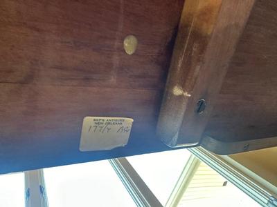 Antique Slide Out Leaves Dining Table
