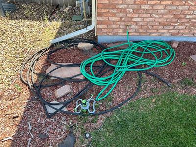 GARDEN HOSES AND SPRINKLER