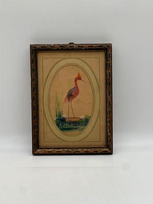 Vintage Original Art with Feathers