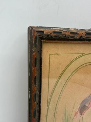 Vintage Original Art with Feathers