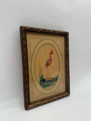 Vintage Original Art with Feathers