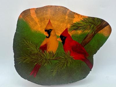 Painted Birds on Wood by Dawn Barnhart Peffer