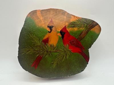 Painted Birds on Wood by Dawn Barnhart Peffer