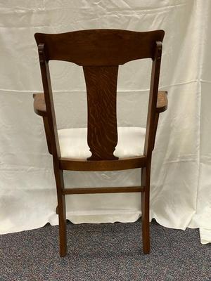 Oak T-backed Chair/ Arm chair