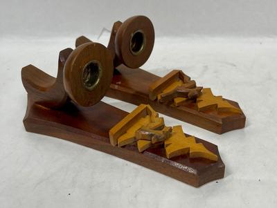 Wooden Sconce Candle Holders