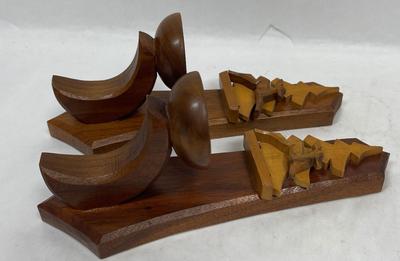 Wooden Sconce Candle Holders