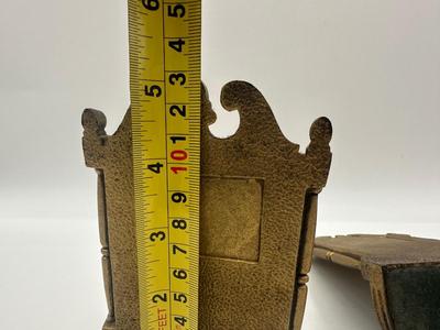 BRADLEY & HUBBARD Antique Cast Iron Ornate Bookends B&H