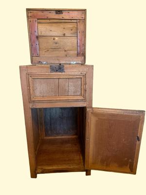 Vintage Ice Box Style 2 Door Cabinet